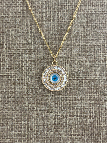 Eye Gold filled necklace