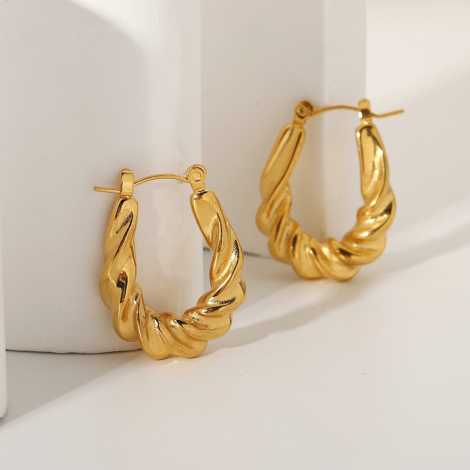 Stainless Steel Eternity Hoop Earrings | Hackberry Creek